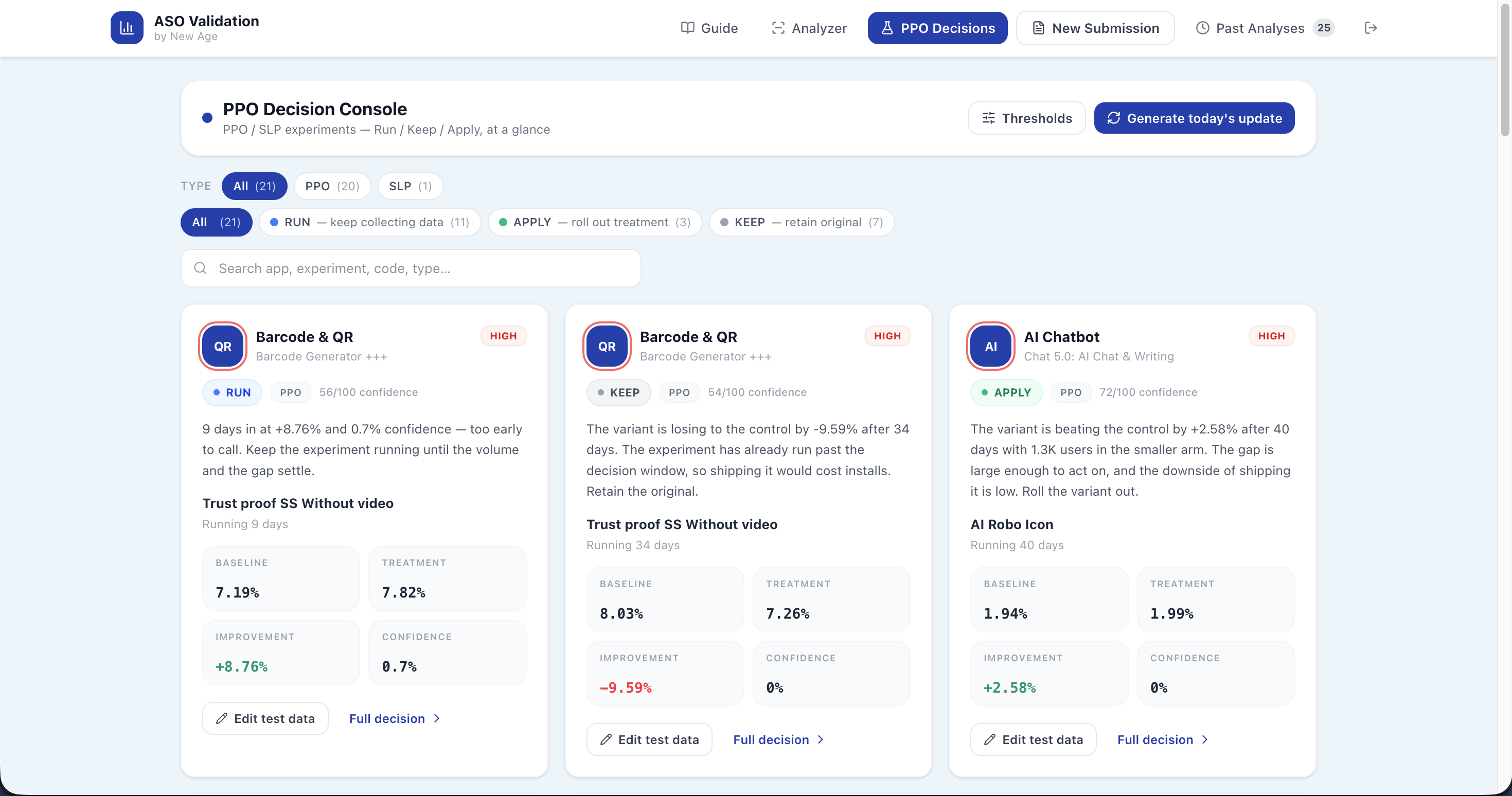 ASO Validation Console website preview
